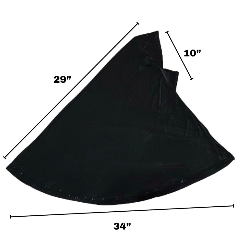 Girls Solid 1 Piece Slip On Hijab with Rhinestones  - Navy Blue