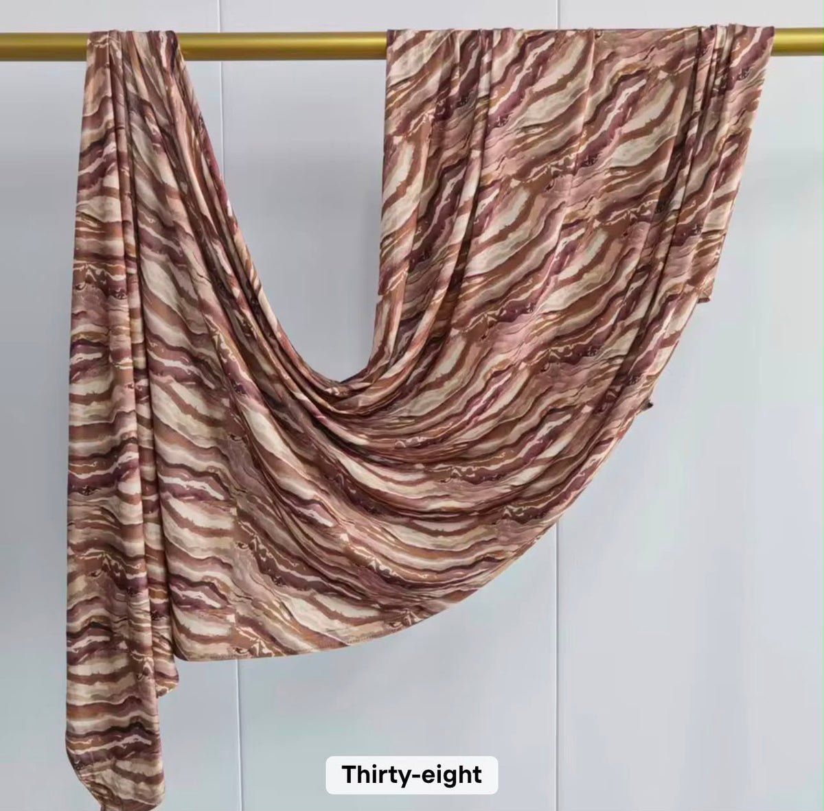 Printed Jersey Hijab - Chocolate Swirls