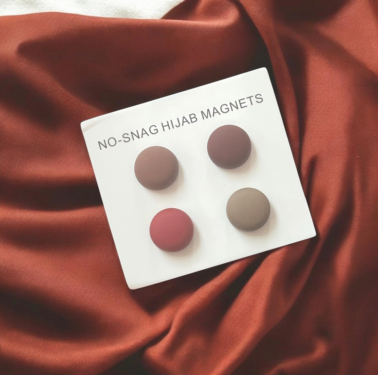 4 Pair Hijab Magnets - Maroon Neutrals