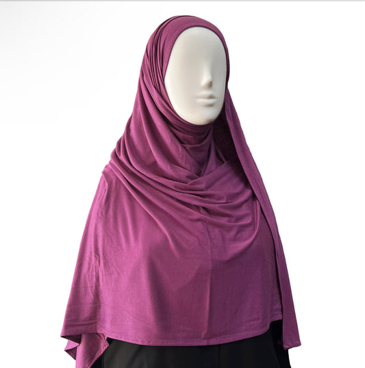Large Jersey Hijab - Mulberry