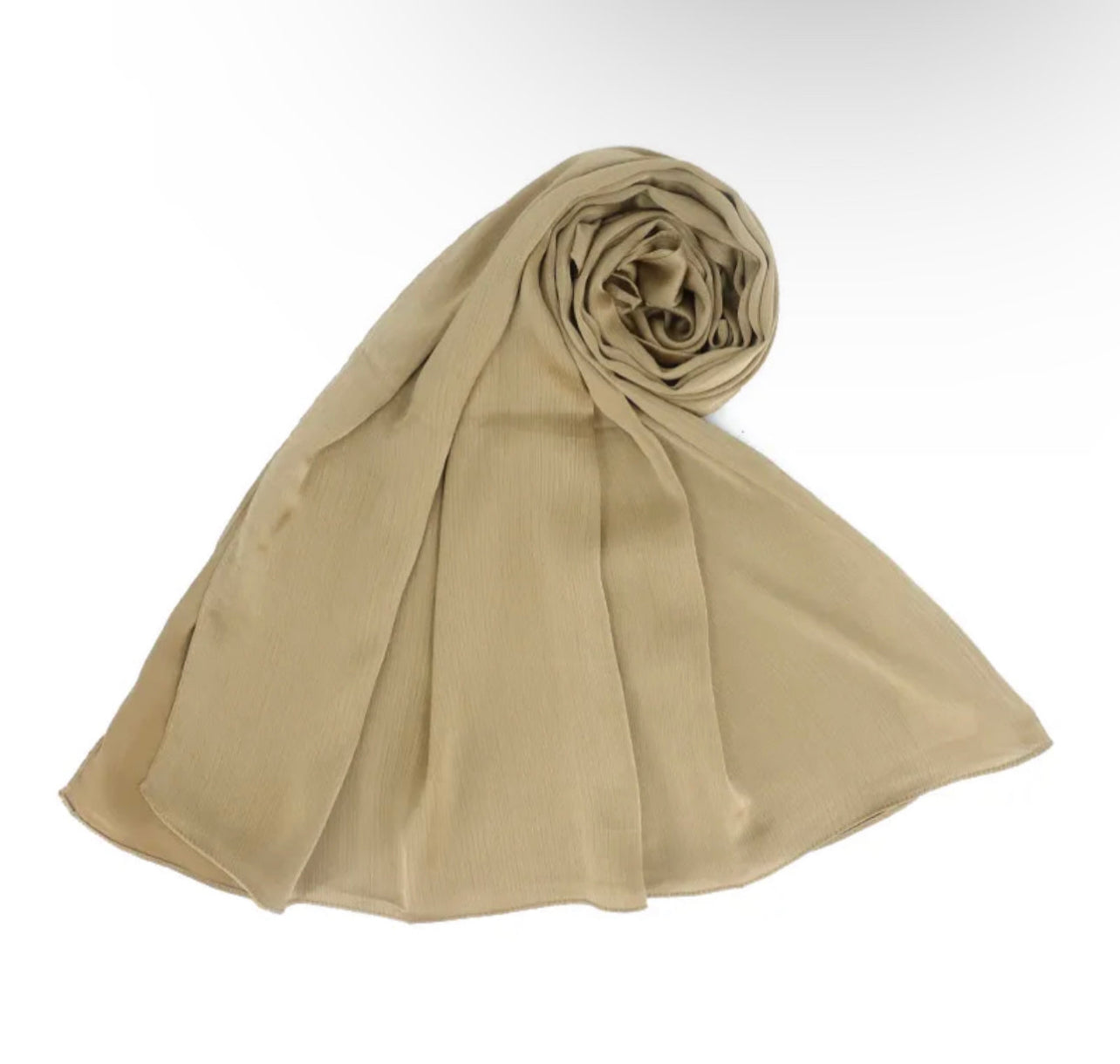 Crinkle Silk Hijab - White + more colors
