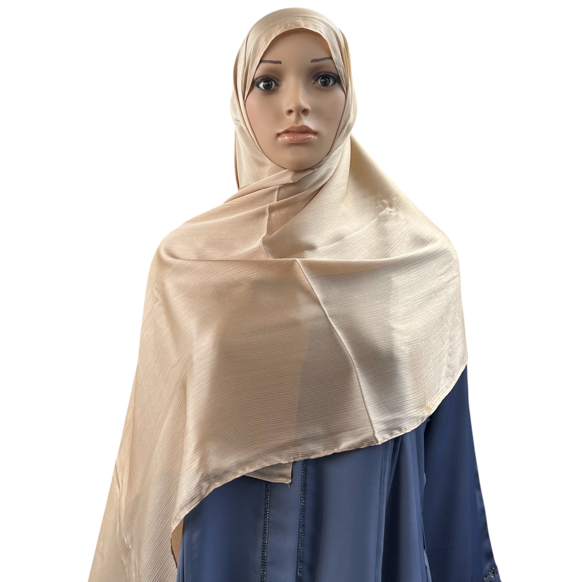 Crinkle Silk Hijab - Gold