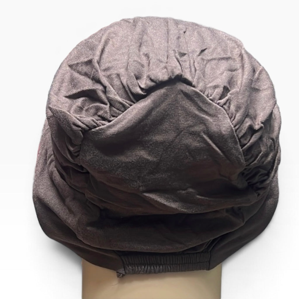 Brown Jersey Bonnet Hijab Undercap – Closed-Back Cooling Cap for Muslim Women | All-Day Hold