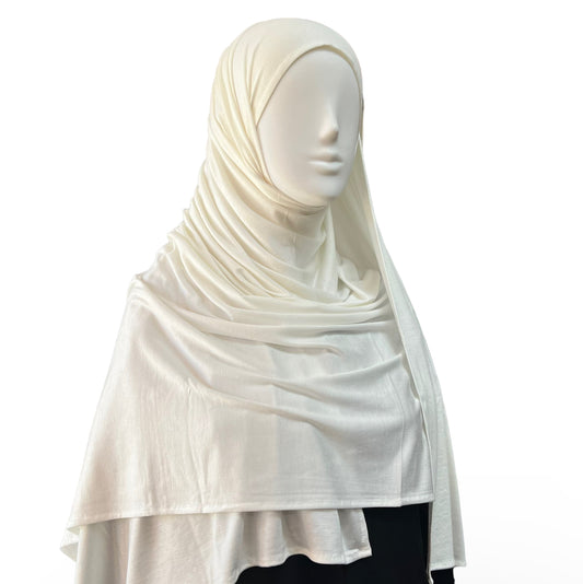Large Jersey Hijab - Off White