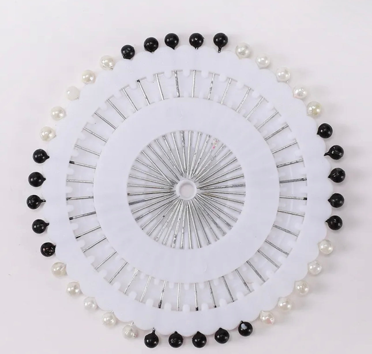 Black & White Straight Pins - Small