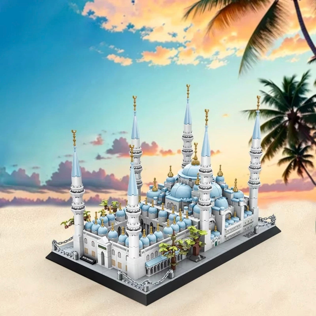 Blue Mosque Building Block Turkey Istanbul Famous Architecture - 1129 pcs