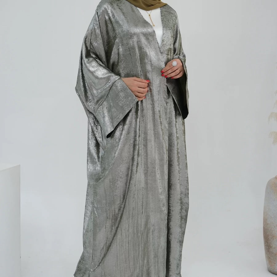 Metallic Open Abayas - 4 Colors