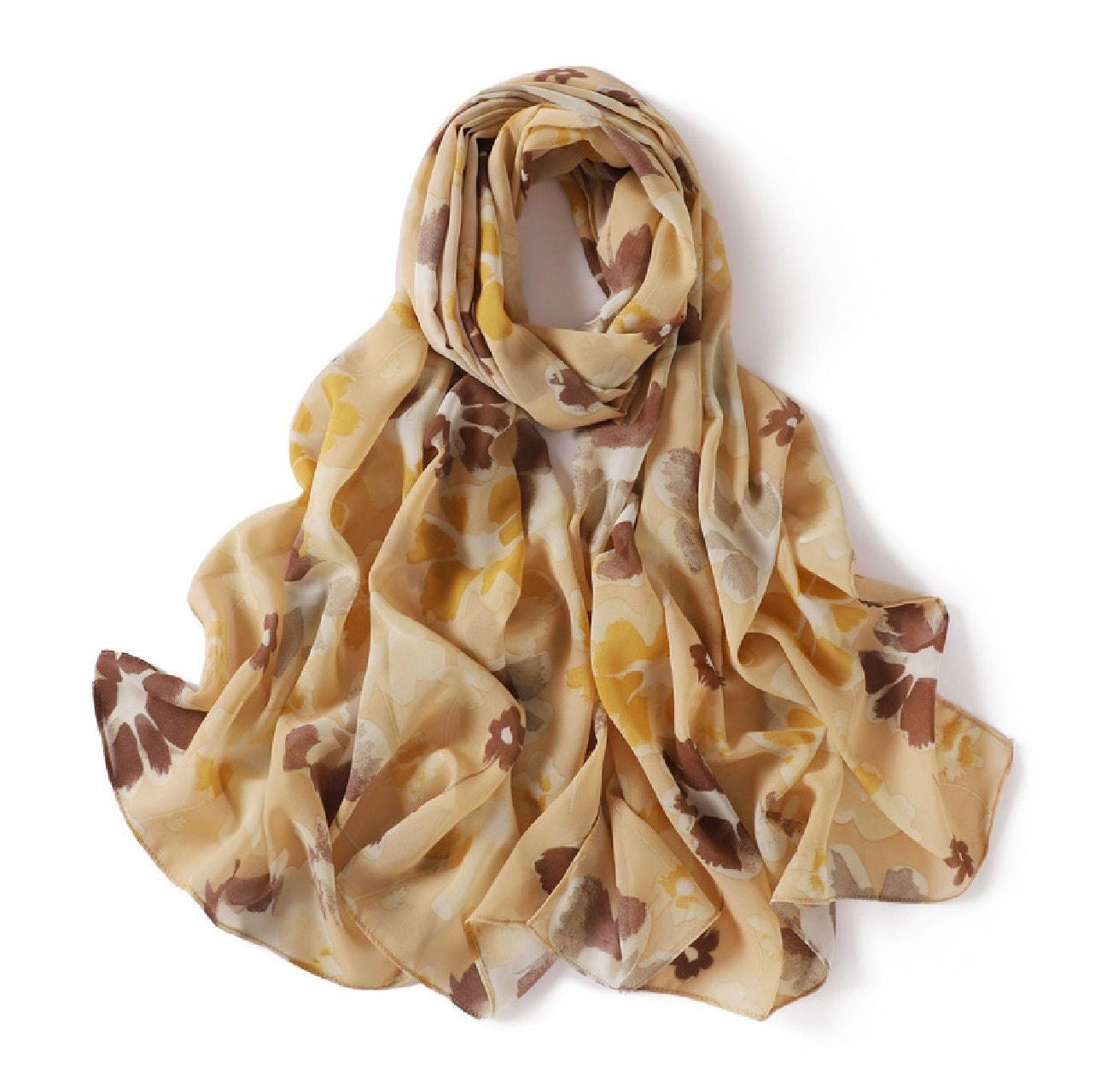 Printed Chiffon Hijab - Sunkist