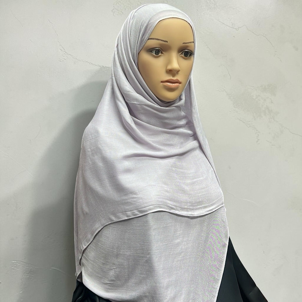 Space Gray Standard Modal Hijab – Soft Non-Slip Muslim Hijab Scarf | All-Day Comfort