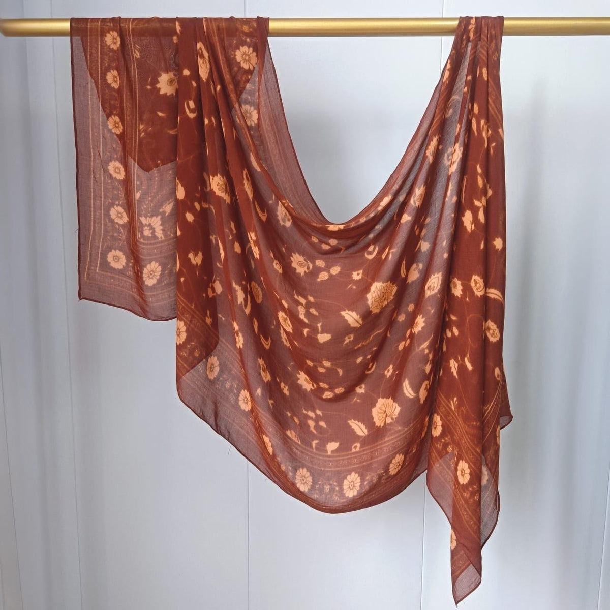 Printed Modal Hijab –  Autumn | Premium Modal | Soft Non-Slip Modest Hijab