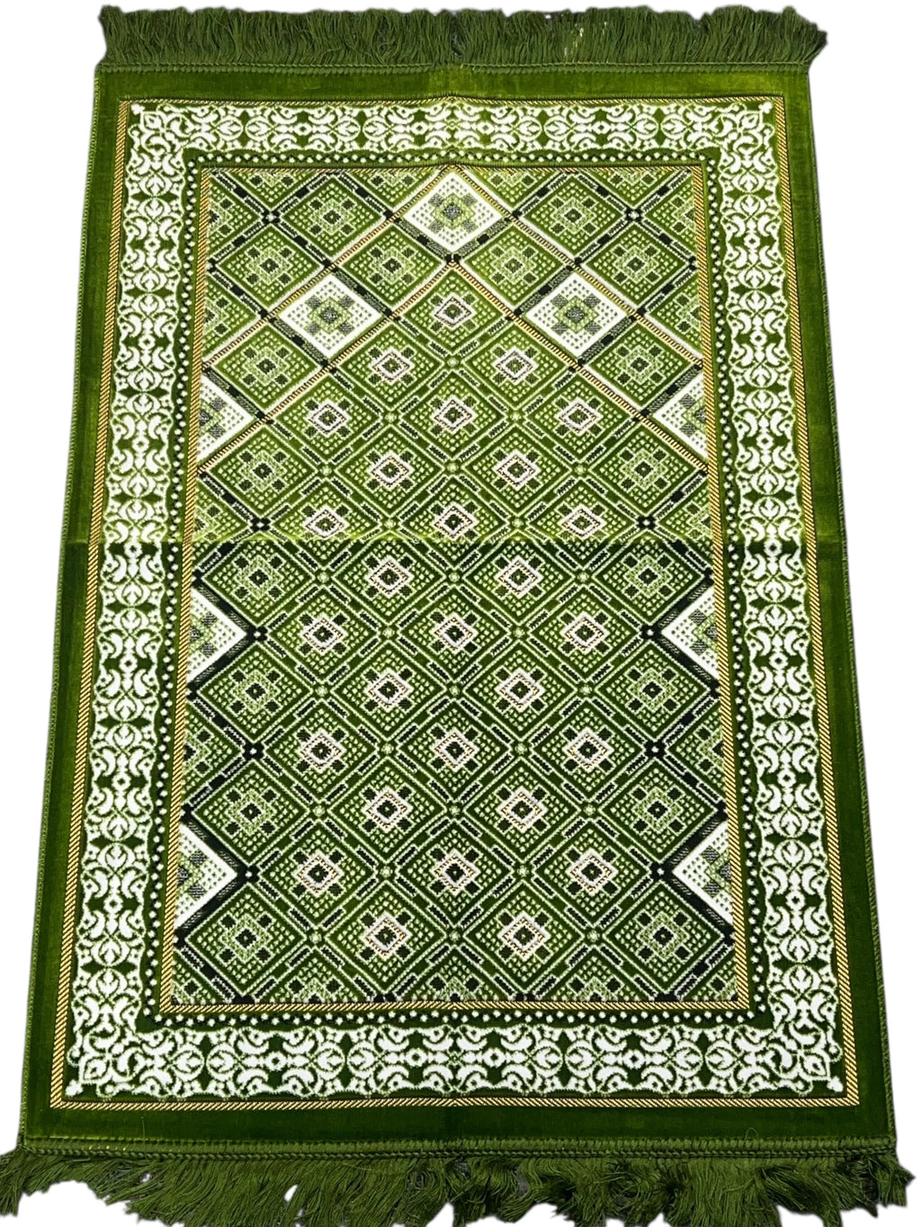 Single Person Prayer Rug – Light Green Full Design | Turkish Janamaz