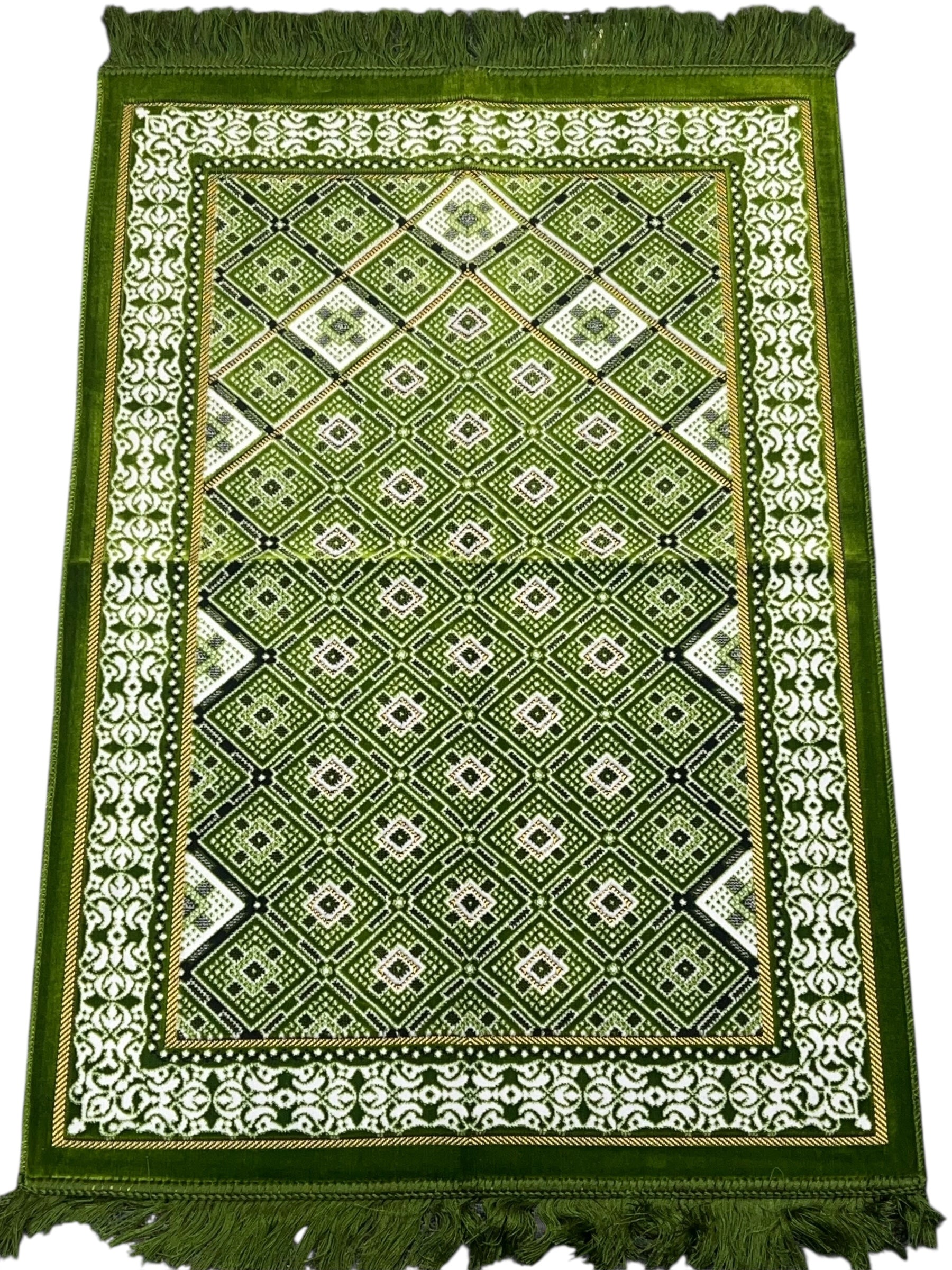 Single Person Prayer Rug - Light Green Full Design