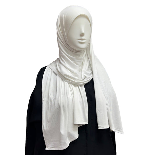 Small Jersey Hijab - White