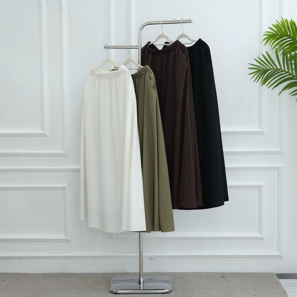 Women’s Solid Everyday Skirt with Pockets - 4 colors