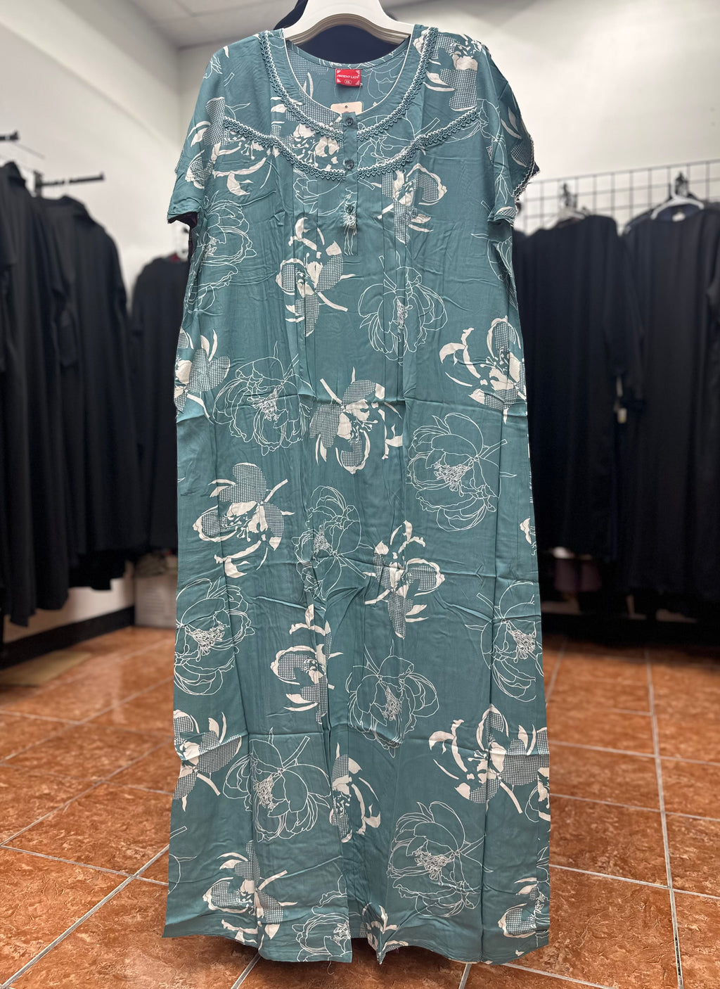 Rayon Short Sleeve Maxi Nightgown