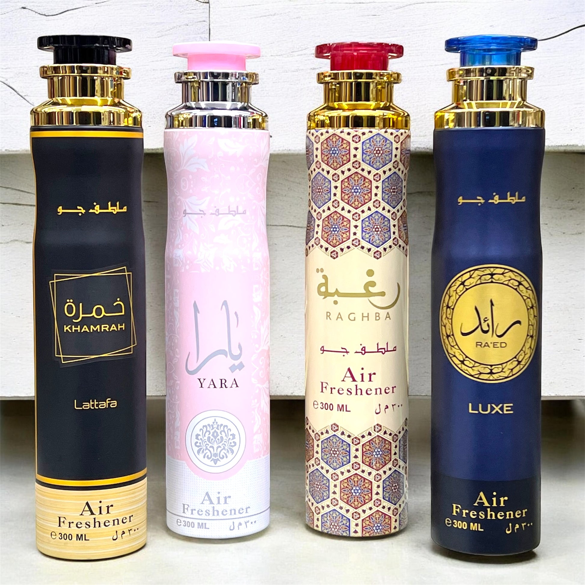 (4 PACK BUNDLE) Lattafa Air Fresheners - Yara, Khamrah, Raghba, Ra’ed Luxe