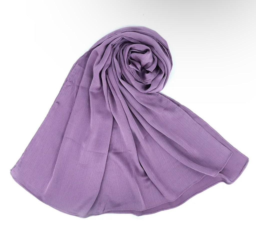 Crinkle Silk Hijab - Iris