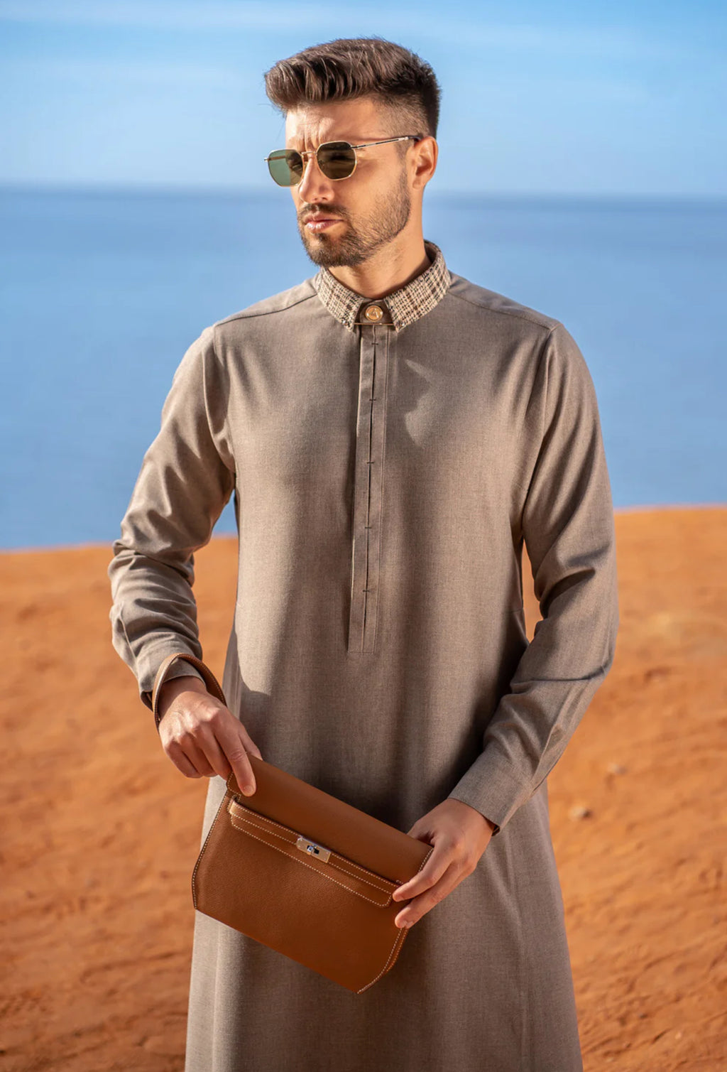 Mens Thobe AL AMEER - Gray