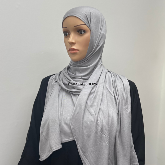 Small Jersey Hijab - Light Gray