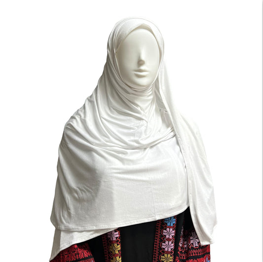 Large Jersey Hijab - White