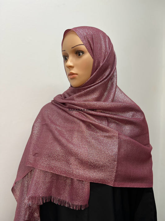 Shimmer Hijab - Mulberry