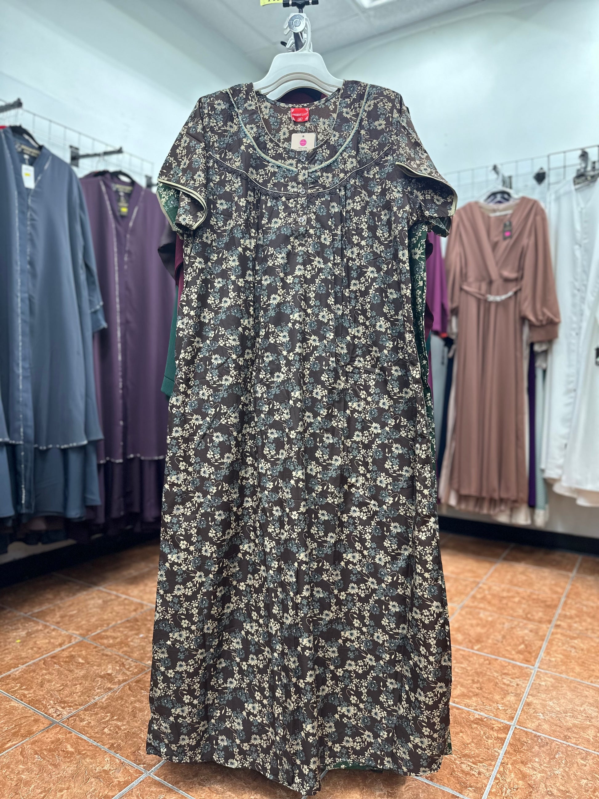 Cotton Blend Maxi Gown