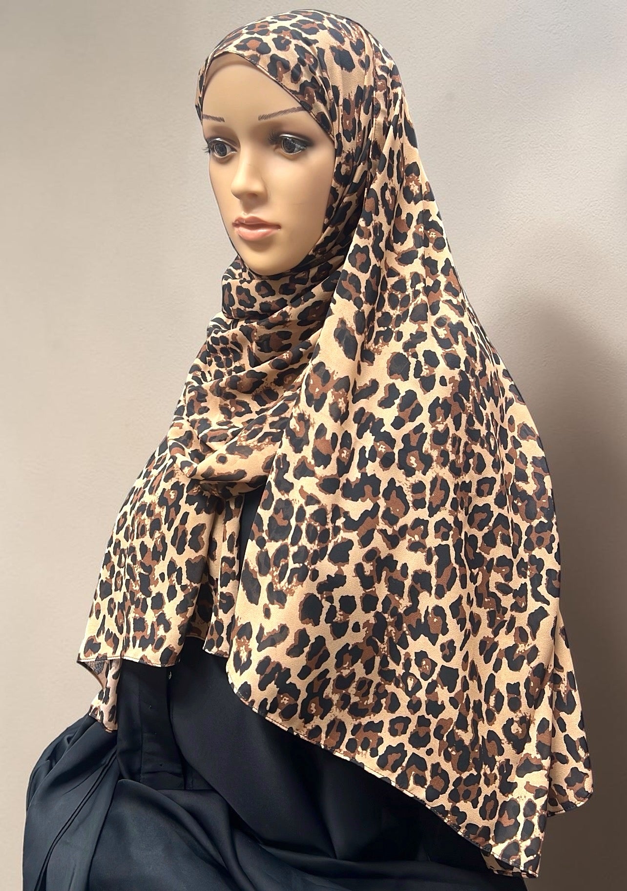 Printed Chiffon Hijab – Leopard | Lightweight Modest Hijab