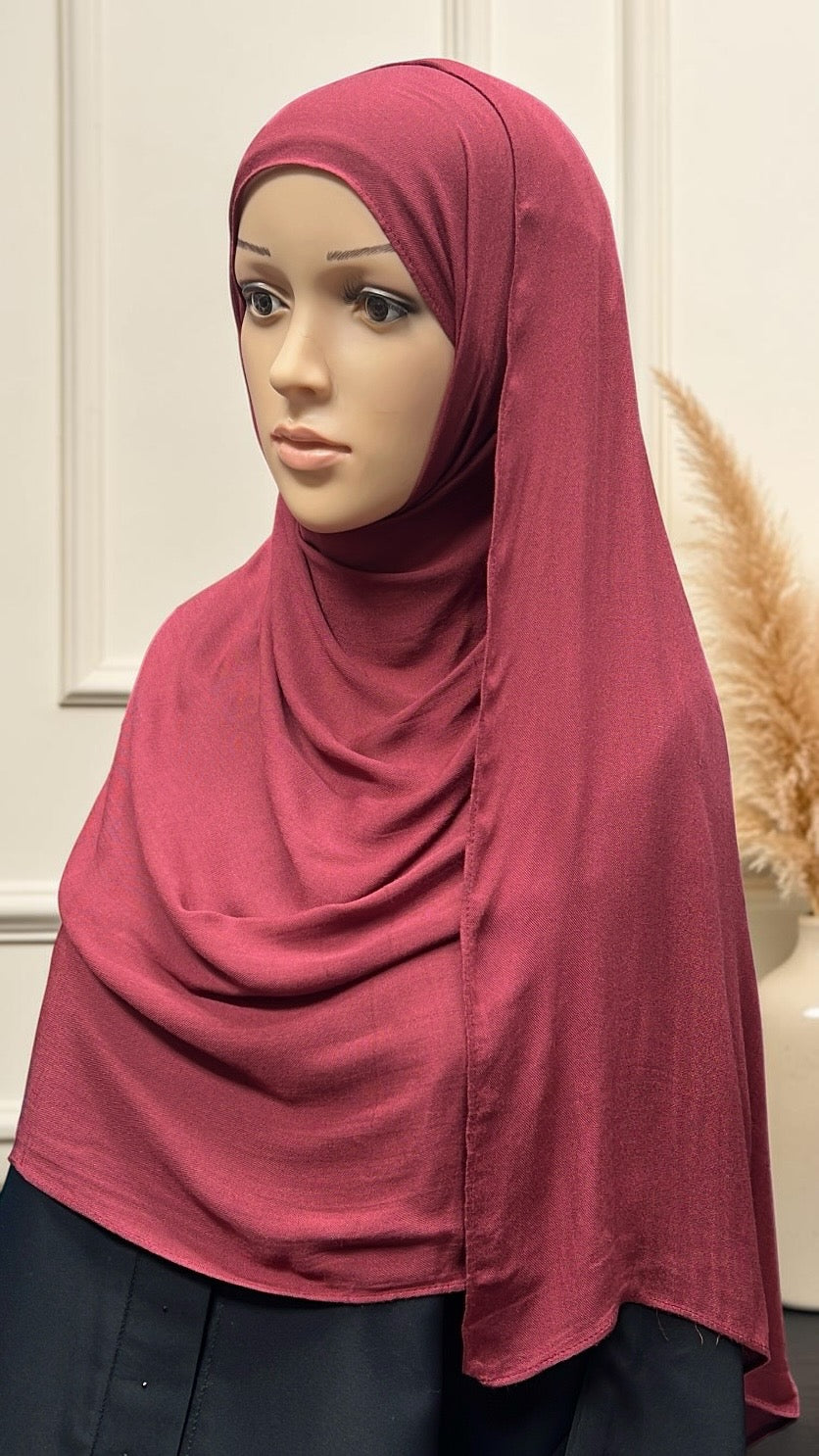 Maroon Standard Modal Hijab – Soft Non-Slip Muslim Hijab Scarf | All-Day Comfort