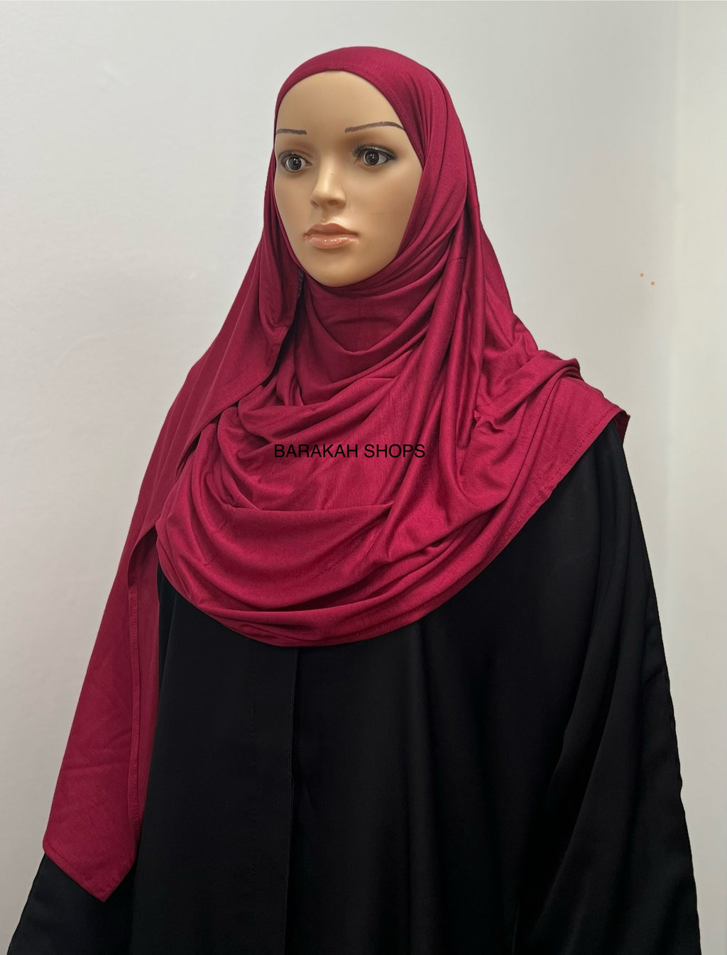 Large Instant Jersey Hijab - Maroon