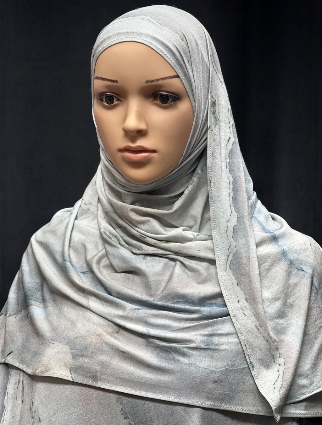 Printed Jersey Hijab - Marble