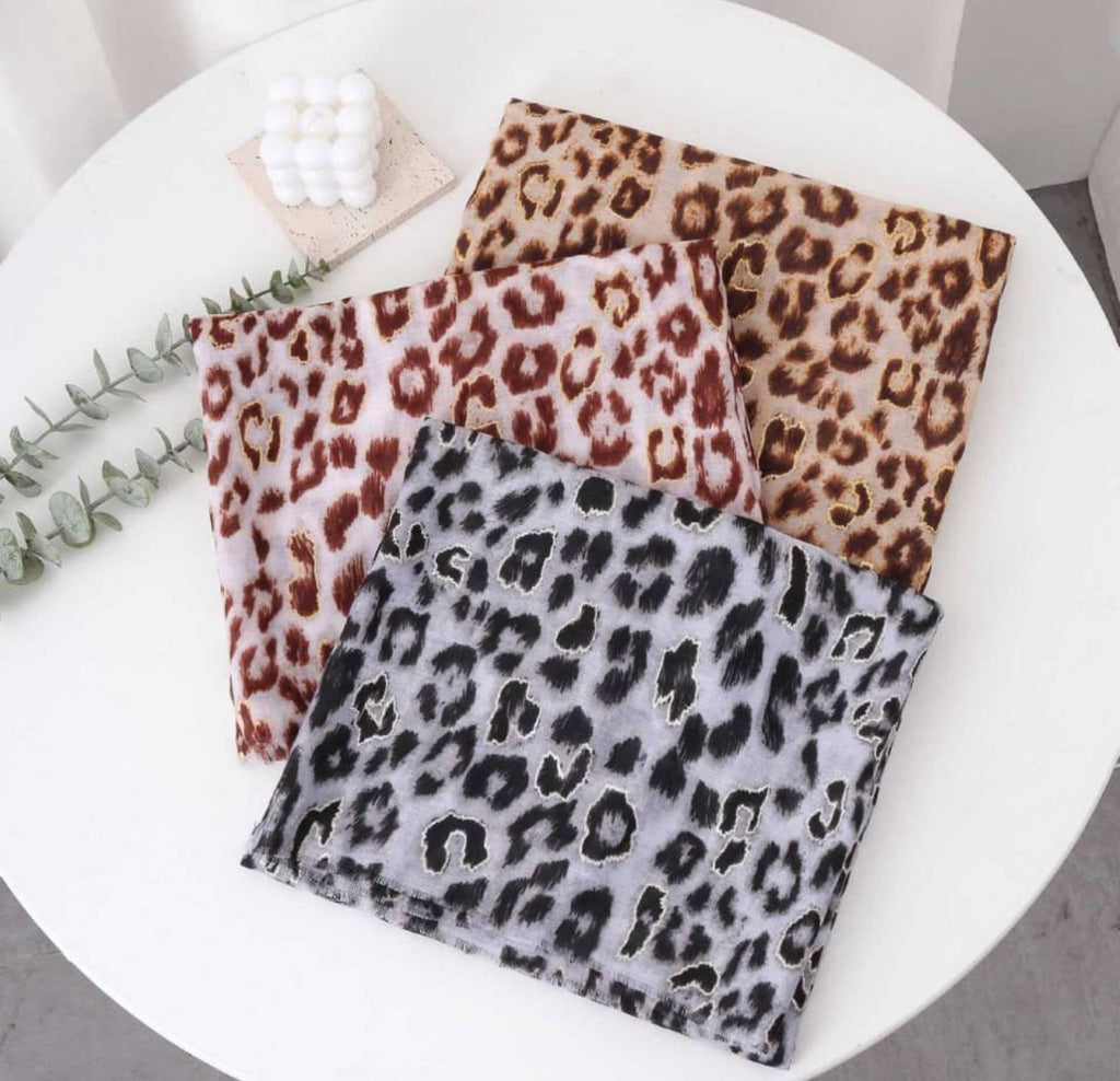 Printed Viscose Hijab - Cheetah