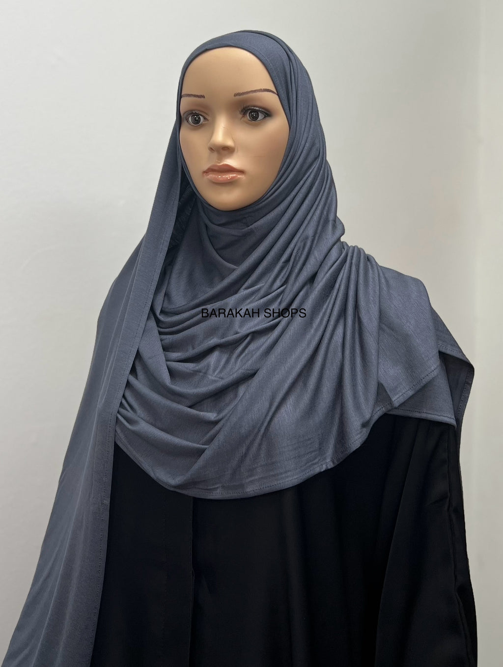 Large Instant Jersey Hijab - Gray