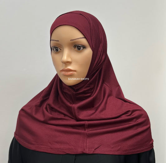 2 Pc Hijab - Burgundy