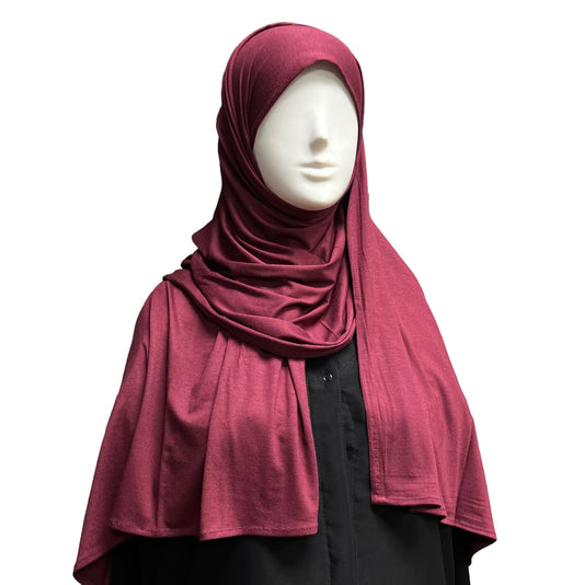 Small Jersey Hijab - Burgundy