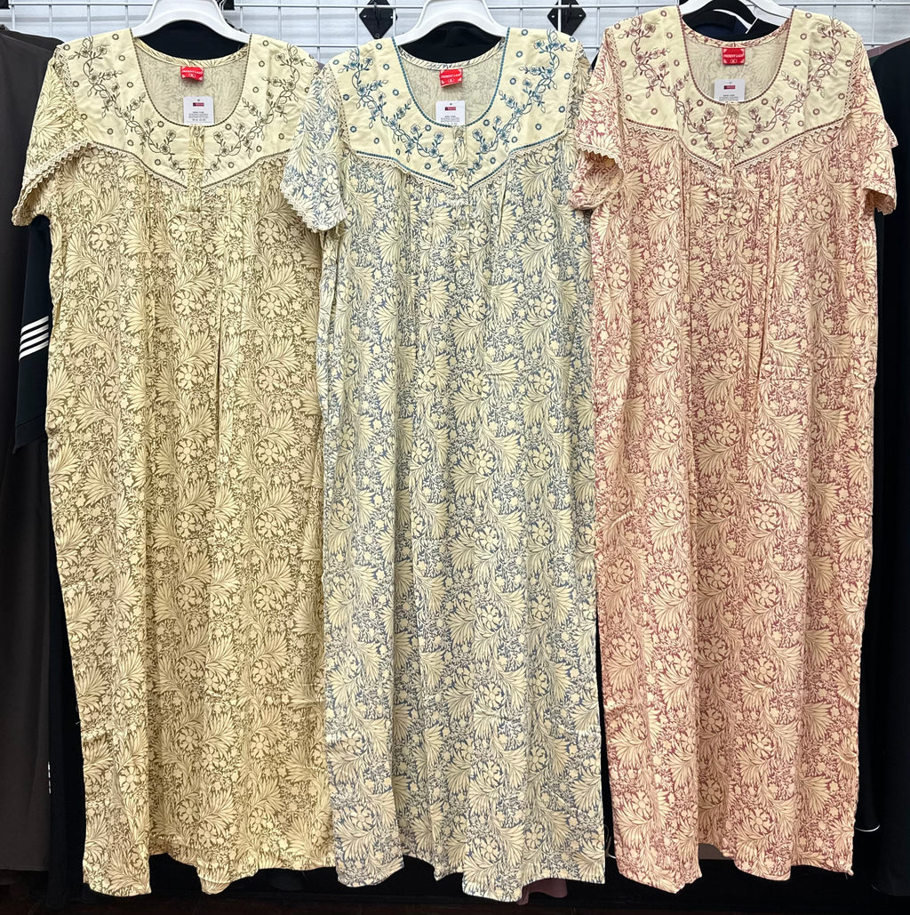 Short Sleeve Alpine Maxi Nightgowns