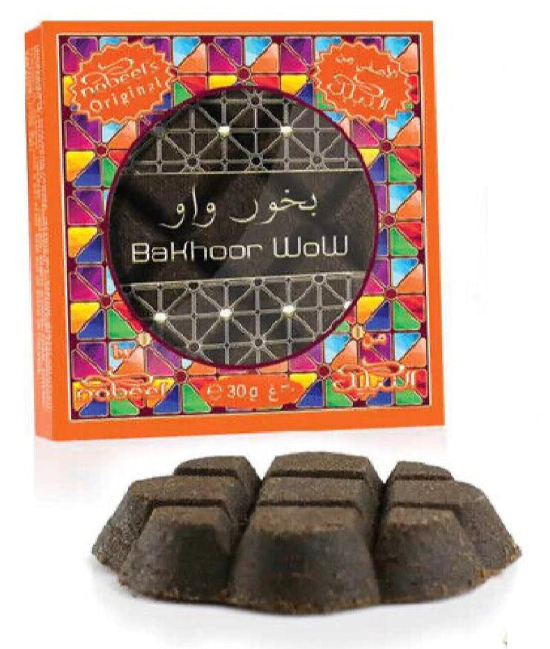 (VARIETY 5 PACK) 40g Bakhoors - Nabeel, Nabeel Black, Makh Mikh, Nasaem, Wow