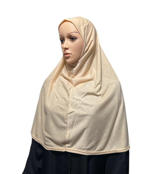 Cotton-Blend XL Amira Hijab - Beige
