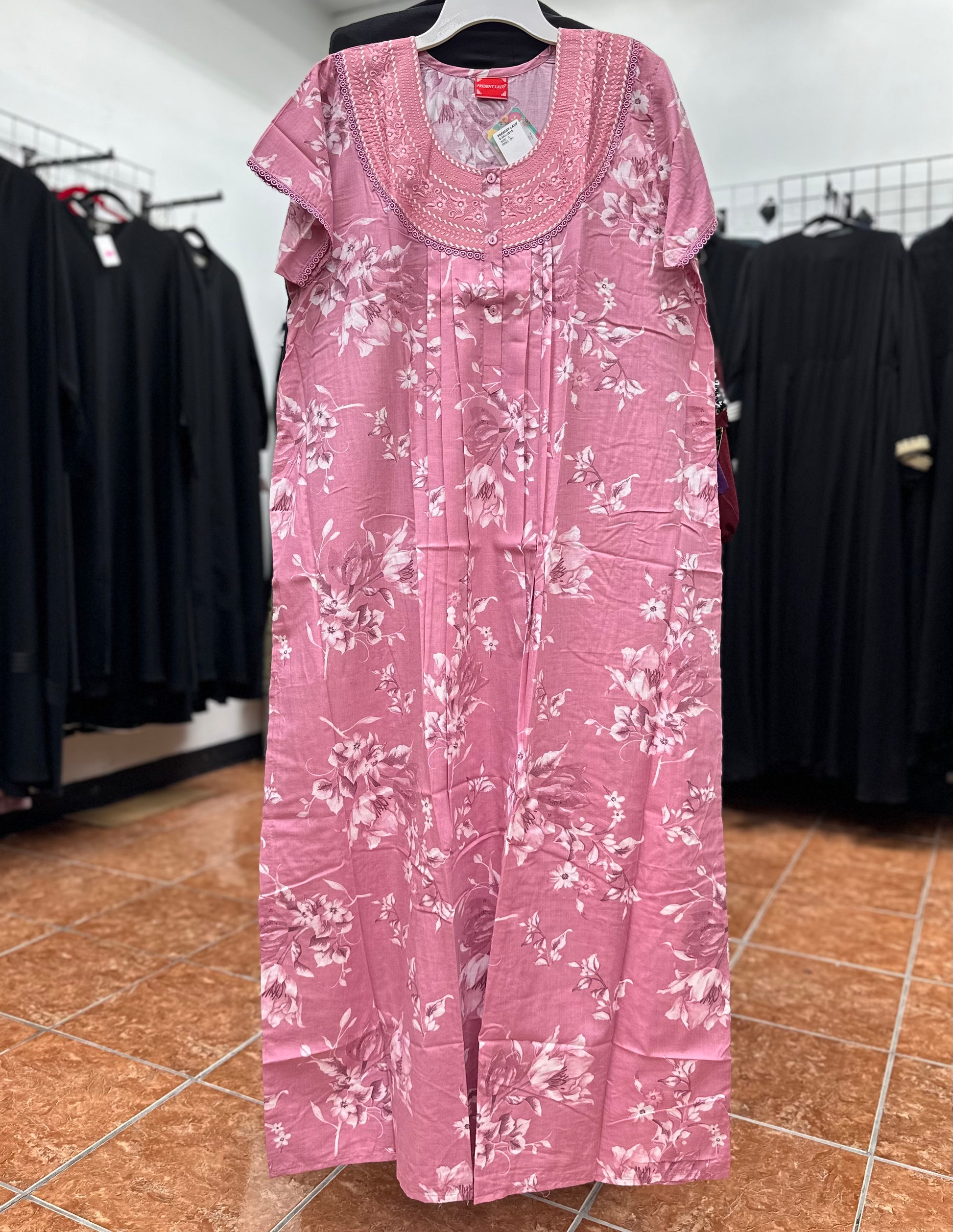 Ultra Soft Cotton Blend Short Sleeve Maxi Nightgown