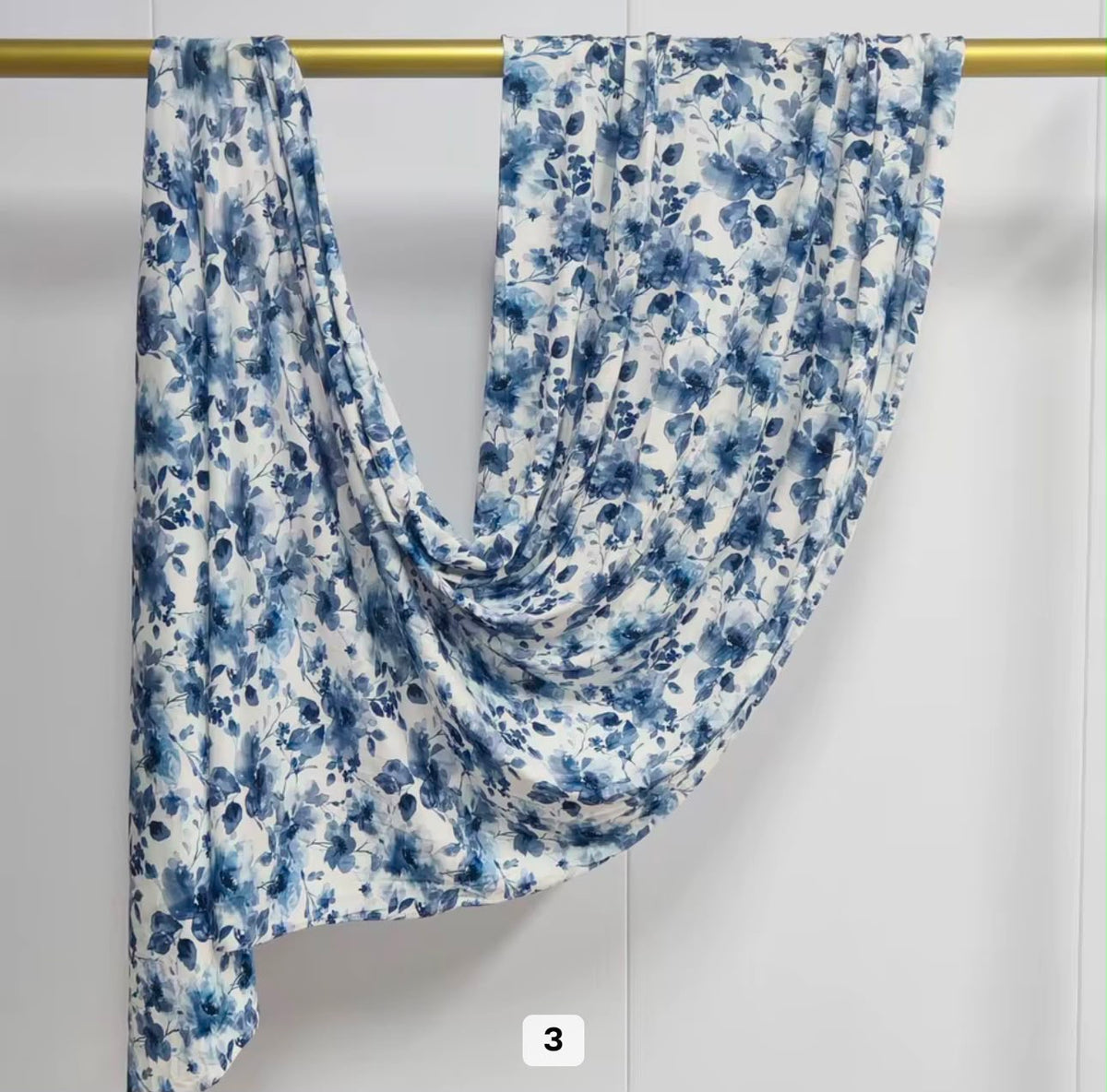 Printed Jersey Hijab - Blue Florals