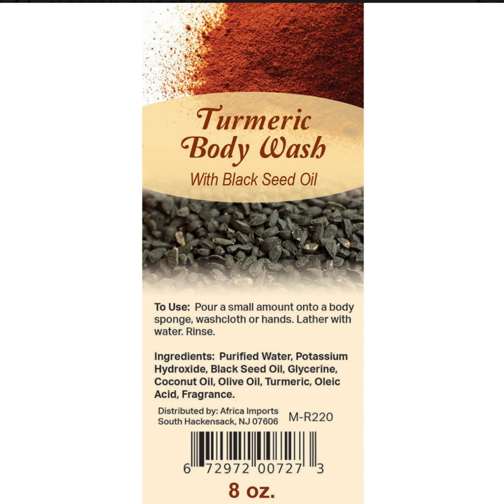 Turmeric & Black Seed Oil Body Wash for Full Skin Health - 8 oz.