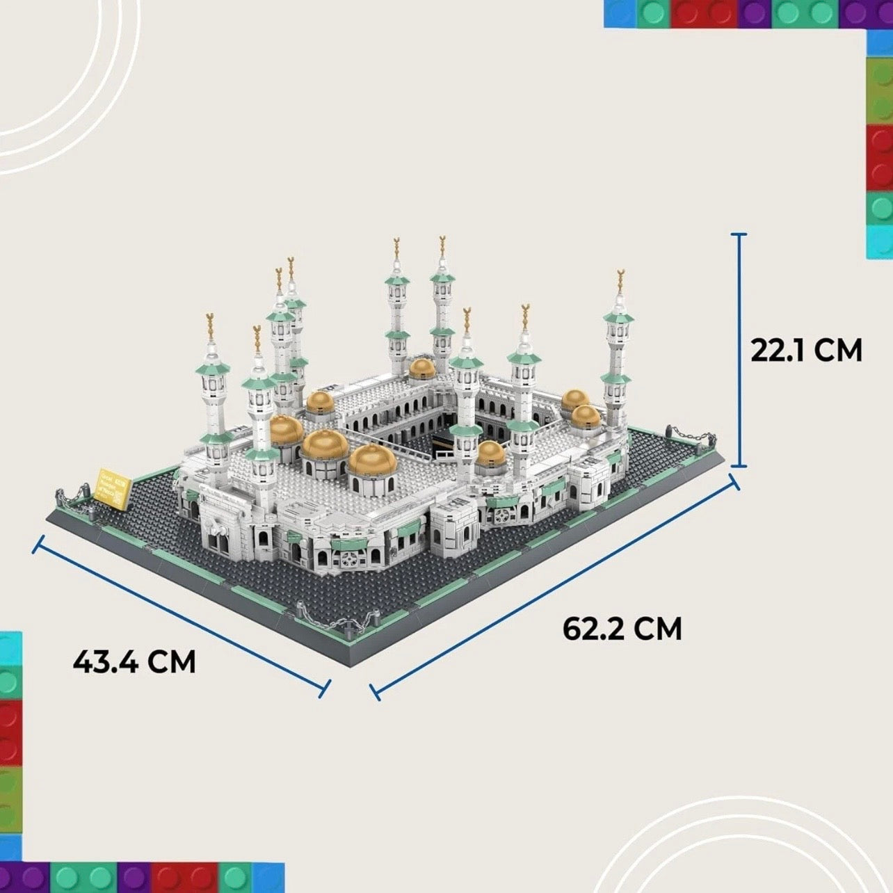 Masjid Al Haram Building Blocks Islamic Toys Great Mosque of Makkah - 2291 Pcs
