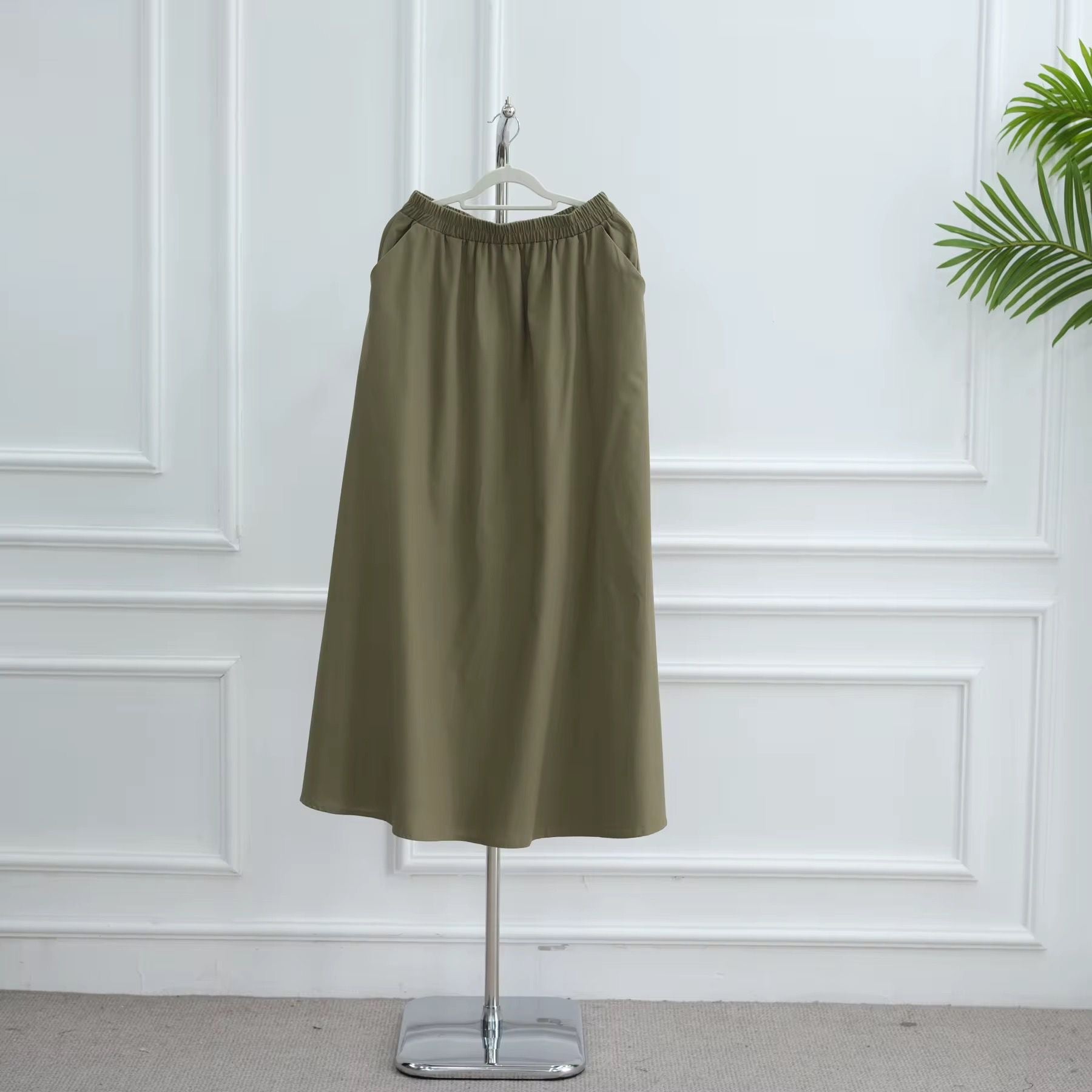 Women’s Solid Everyday Skirt with Pockets - 4 colors