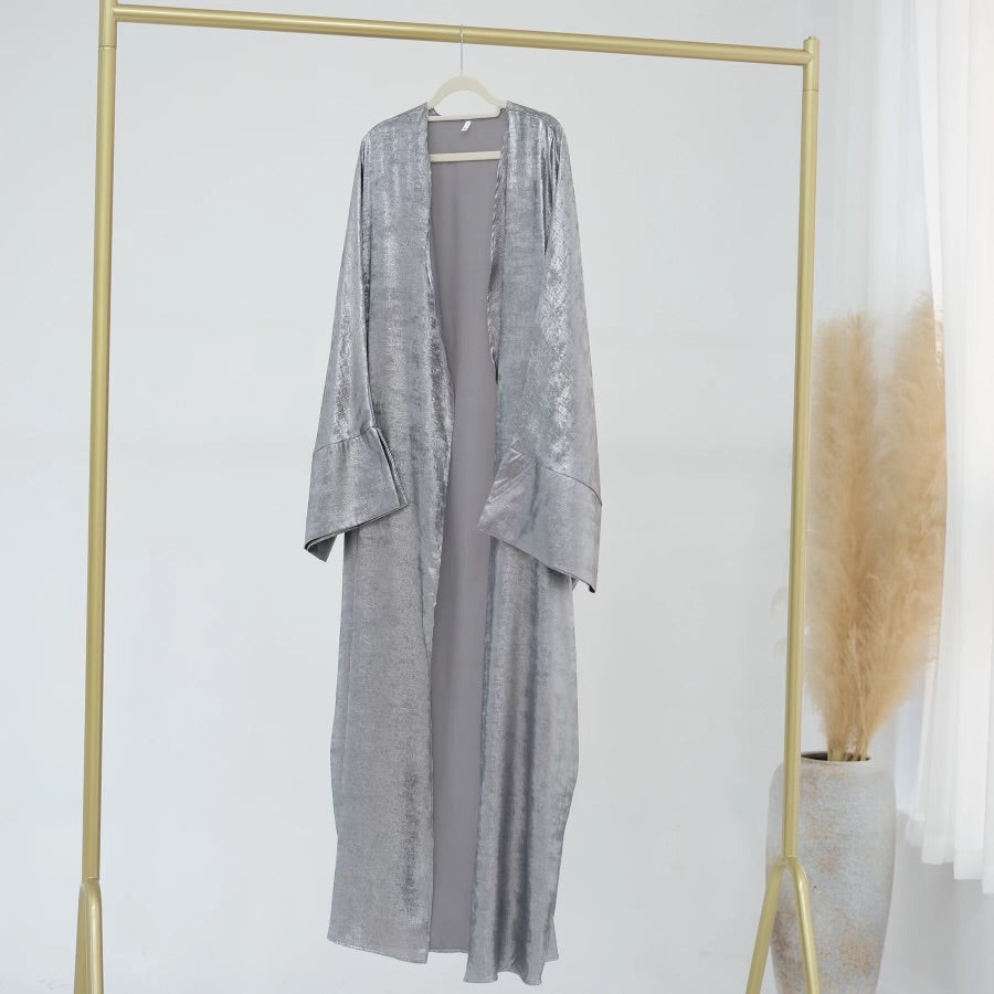 Metallic Open Abayas - 4 Colors