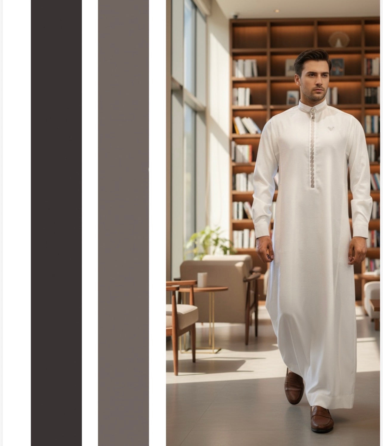 Mens Luxury Thobe AL AMEER - Opulent Mist