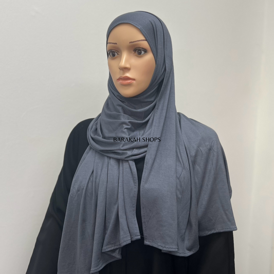 Small Jersey Hijab - Slate Gray