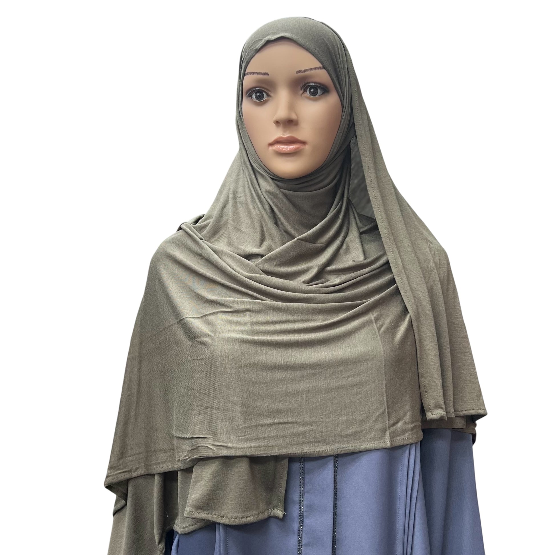 Large Jersey Hijab - Moss Green