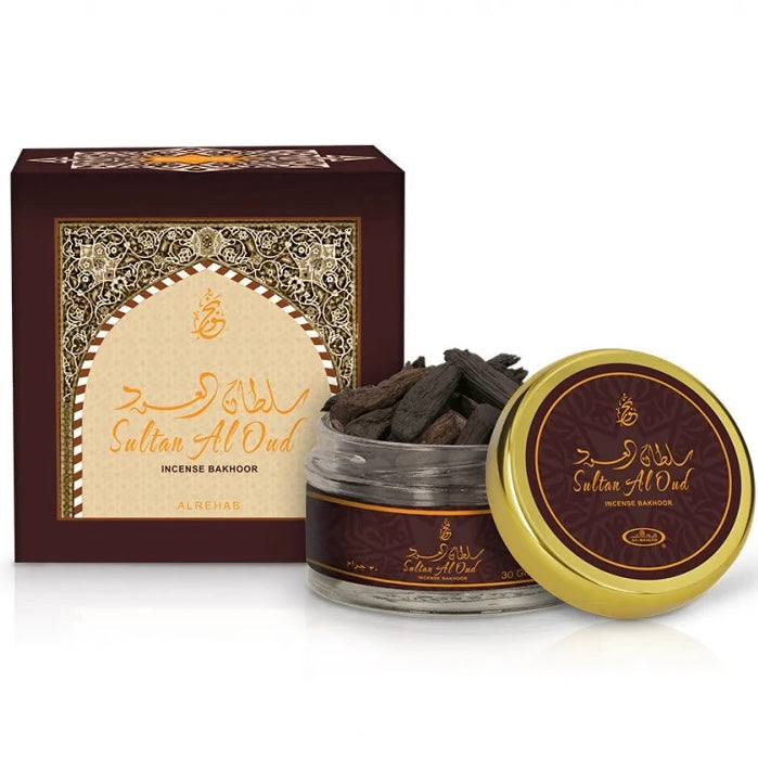 Al Rehab Sultan Al Oud Incense Bakhoor Jar - 30g