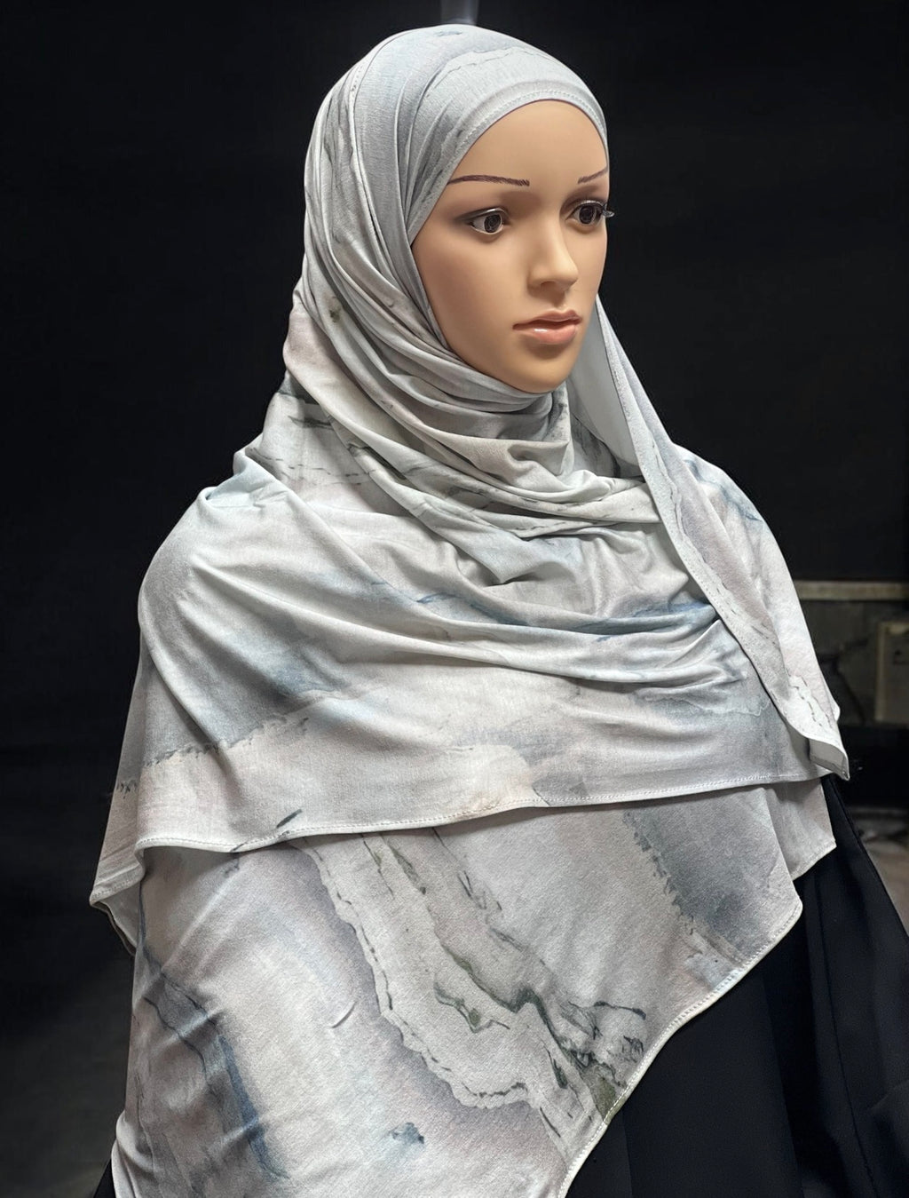 Printed Jersey Hijab - Marble