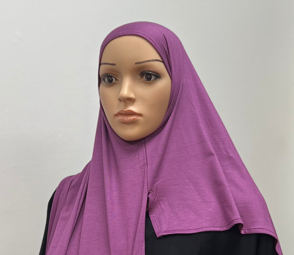 Large Instant Jersey Hijab - Orchid Purple