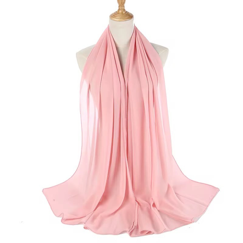Solid Chiffon Hijab - Melon